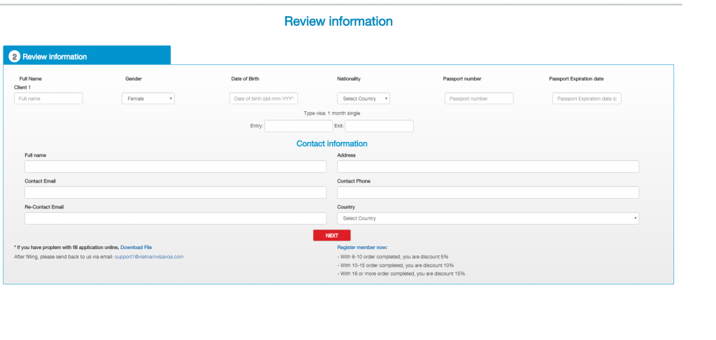 Visa-application-form